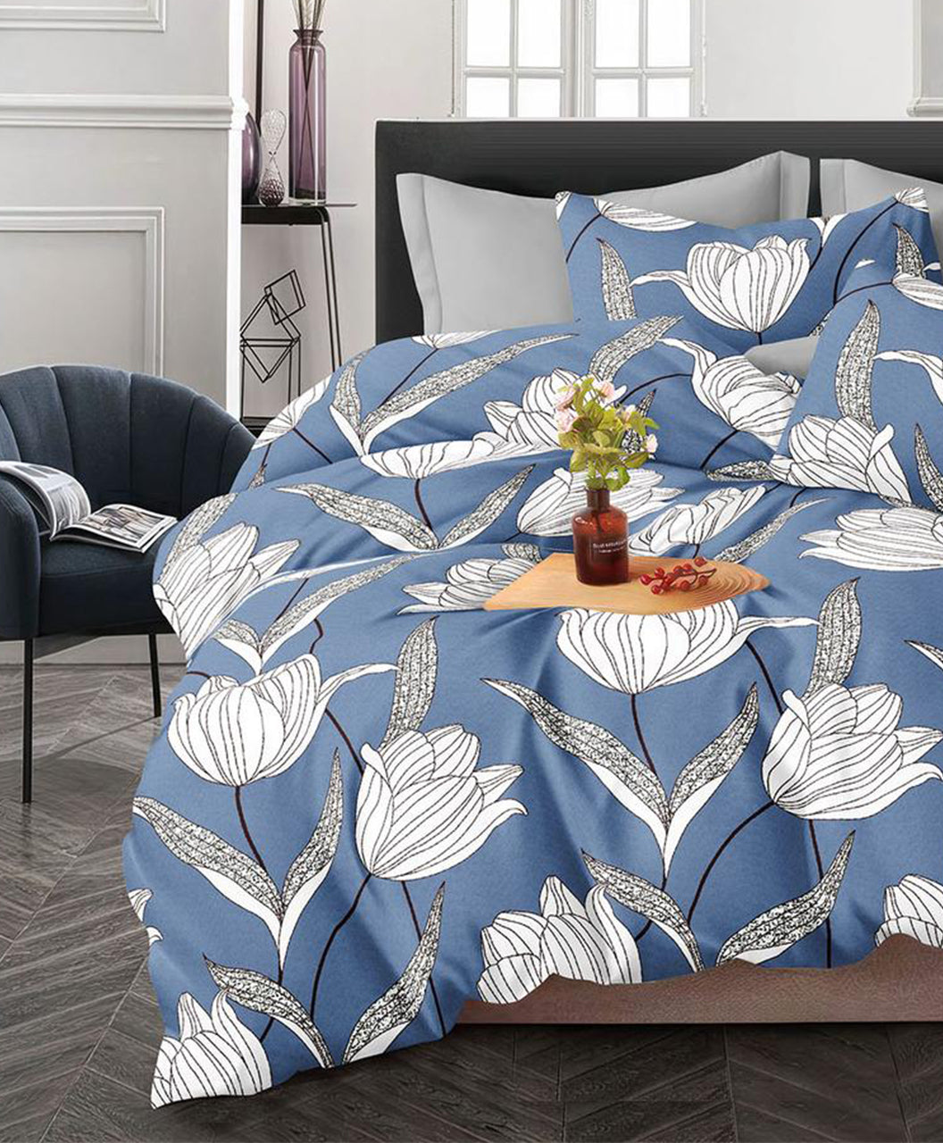 Furnishia Summer Cool Cotton Sapphire Blue