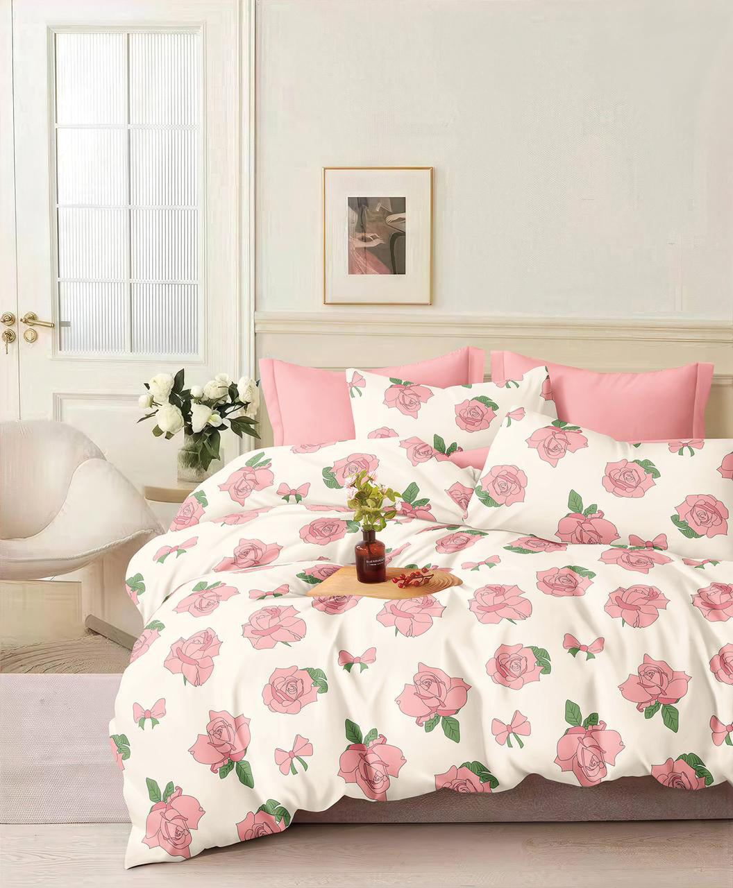 Furnishia Summer Cool Cotton Pink Flower