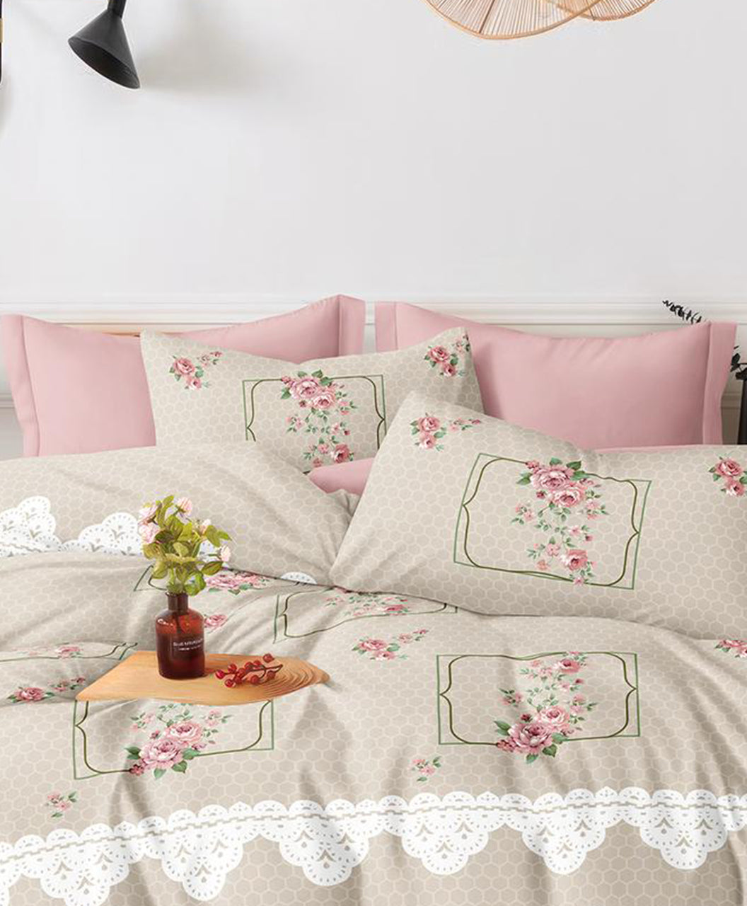 Furnishia Summer Cool Cotton Light Brown Blossom