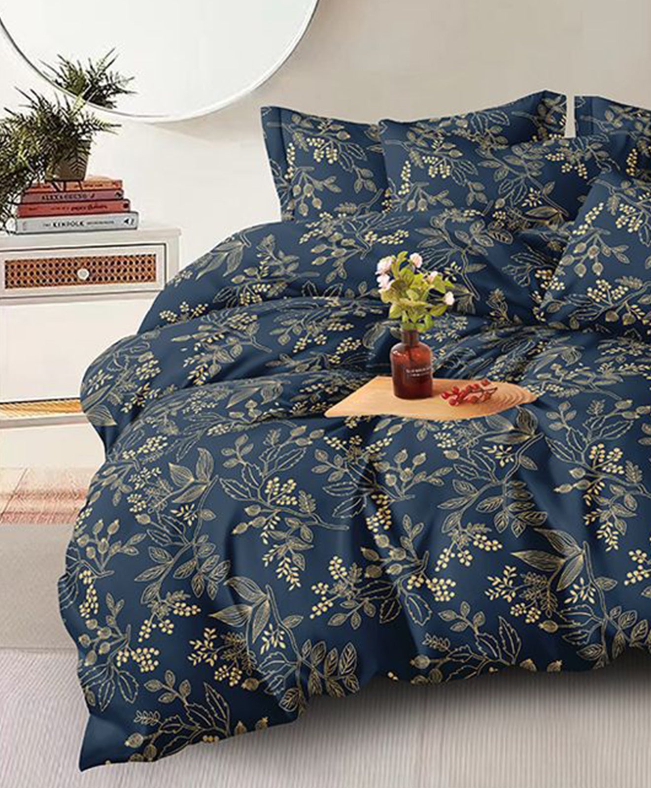 Furnishia Festive Bloom Sapphire Tranquil