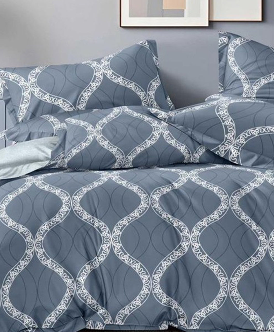 Furnishia Premium Polycotton Sapphire Weave Double Bedsheet