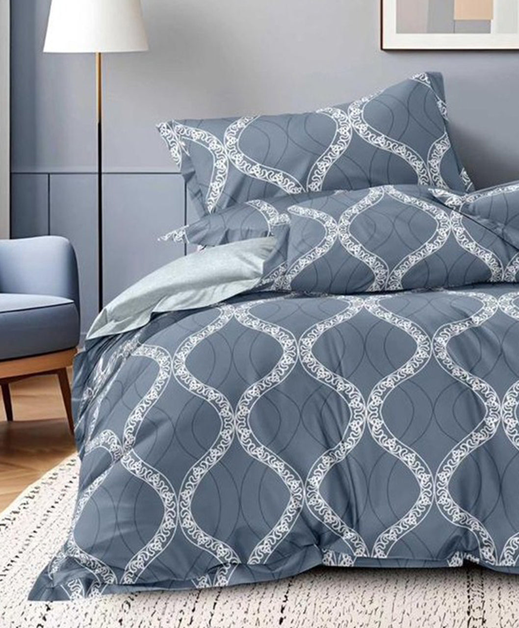Furnishia Premium Polycotton Sapphire Weave Double Bedsheet