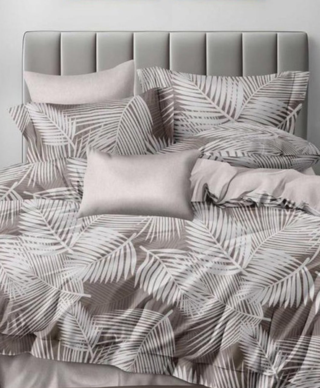 Furnishia Premium Polycotton Serene Palms Double Bedsheet