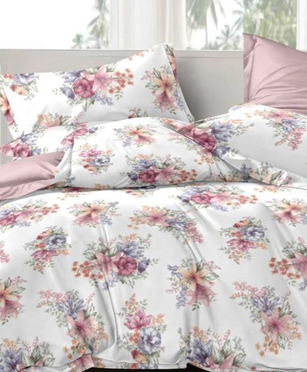 Furnishia Premium Polycotton Floral Dream Double Bedsheet