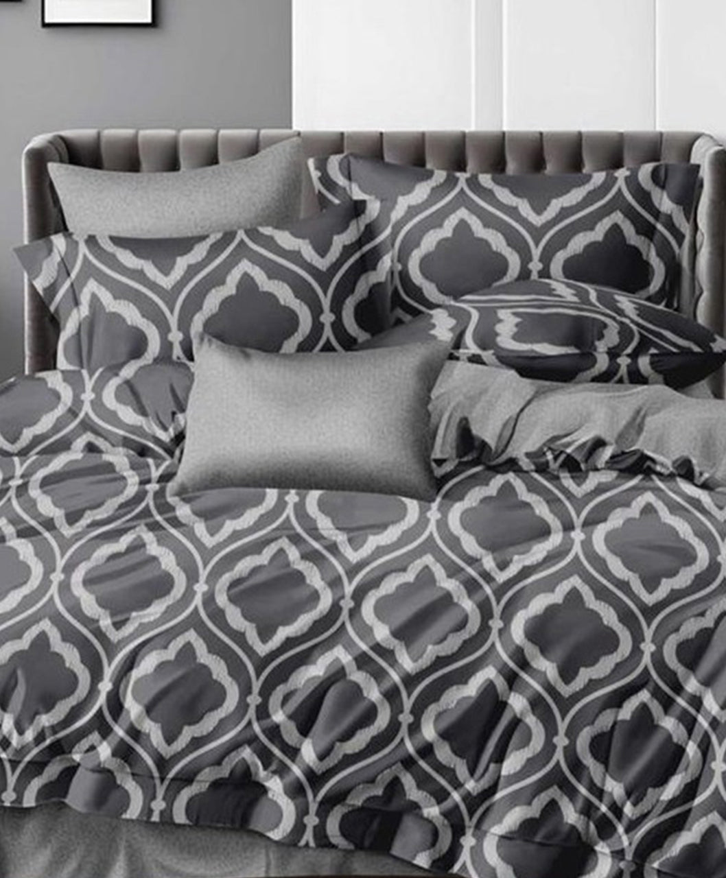 Furnishia Premium Polycotton Regal Pattern Double Bedsheet