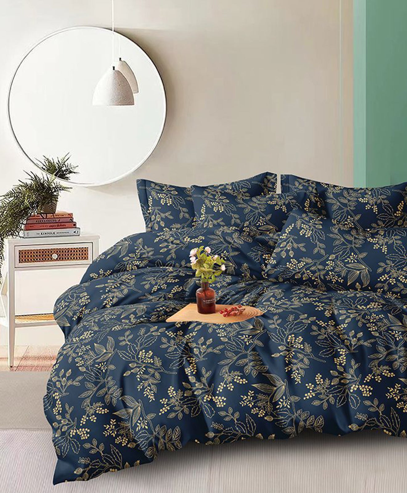 Furnishia Festive Bloom Sapphire Tranquil