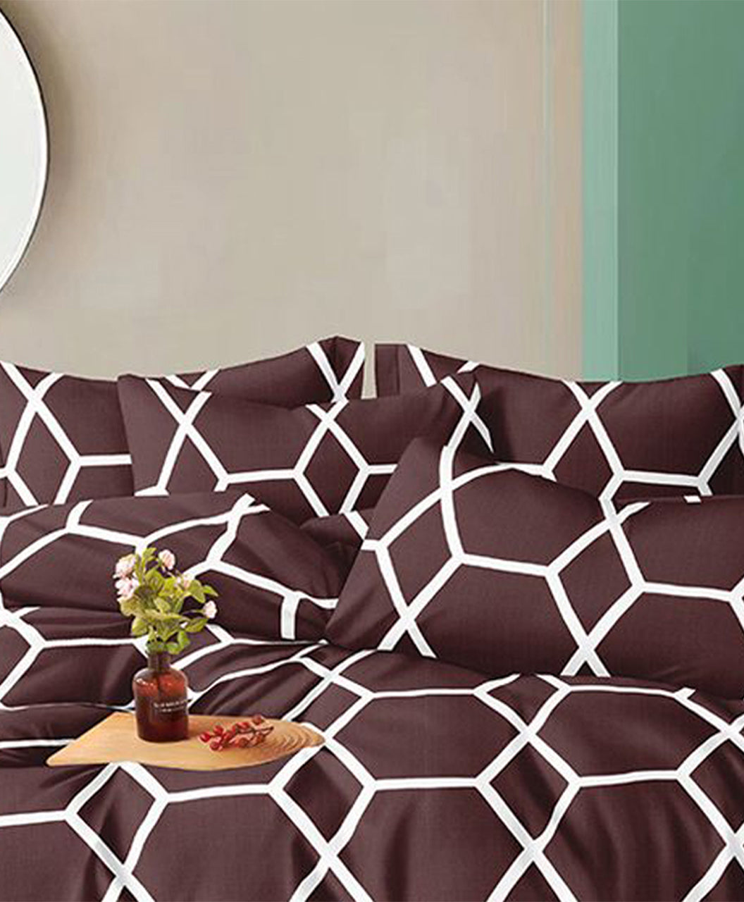 Furnishia Festive Bloom Brown Elegance