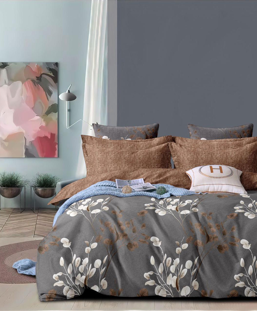 Furnishia Daffodil Rustic Grey Bloom