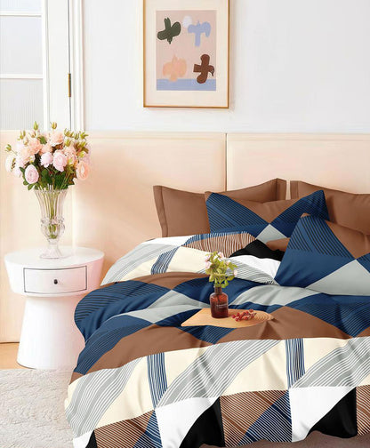 Furnishia Summer Cool Cotton Blue-Brown Dusk