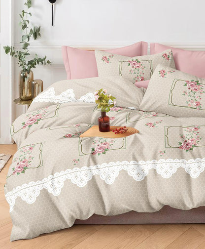 Furnishia Summer Cool Cotton Light Brown Blossom