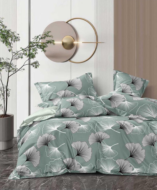 Furnishia Premium Polycotton Sage Bloom Double Bedsheet