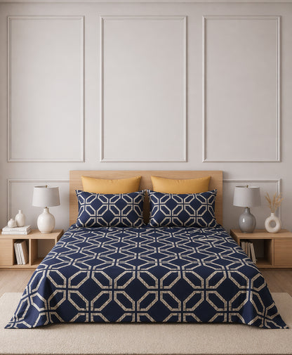 Furnishia Midnight Lattice Navy
