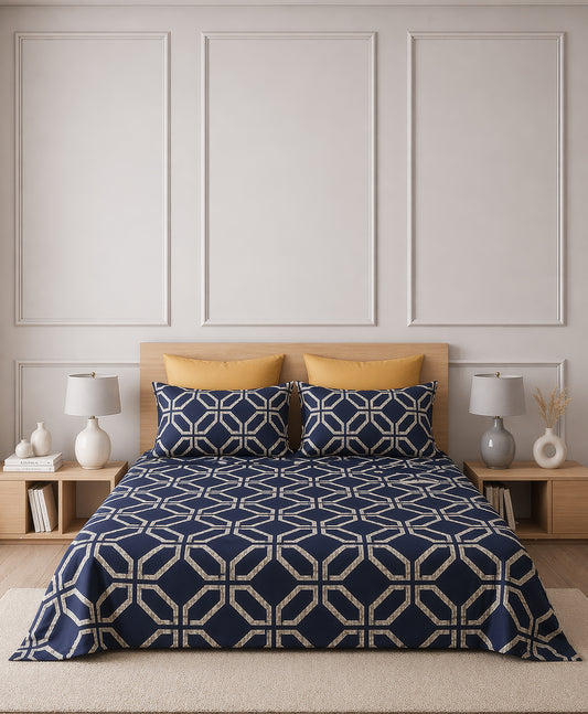 Furnishia Midnight Lattice Navy