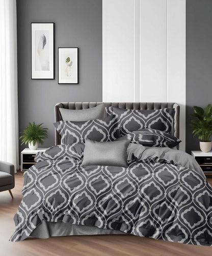 Furnishia Premium Polycotton Regal Pattern Double Bedsheet