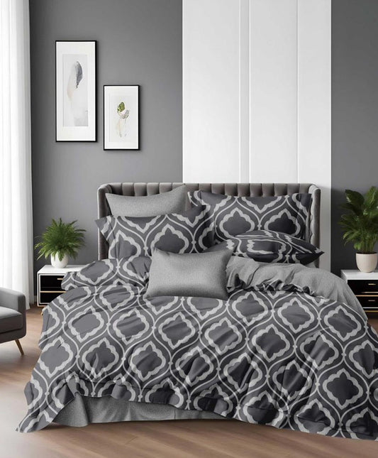 Furnishia Premium Polycotton Regal Pattern Double Bedsheet