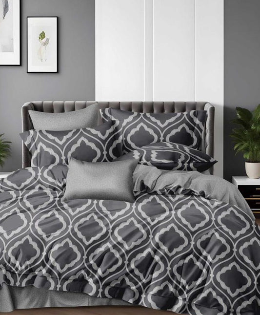 Furnishia Premium Polycotton Regal Pattern Double Bedsheet