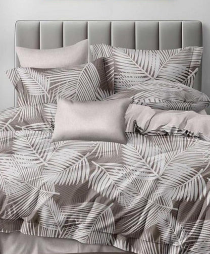 Furnishia Premium Polycotton Serene Palms Double Bedsheet
