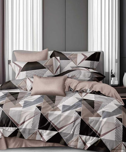 Furnishia Premium Polycotton Urban Geo Double Bedsheet