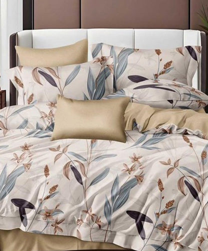 Furnishia Premium Polycotton Serenity Bloom Double Bedsheet