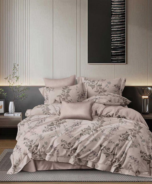 Furnishia Premium Polycotton Tranquil Leaf Double Bedsheet