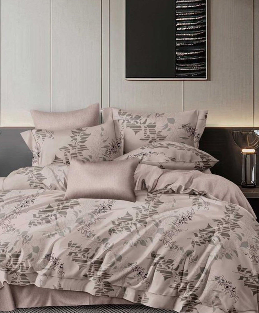 Furnishia Premium Polycotton Tranquil Leaf Double Bedsheet