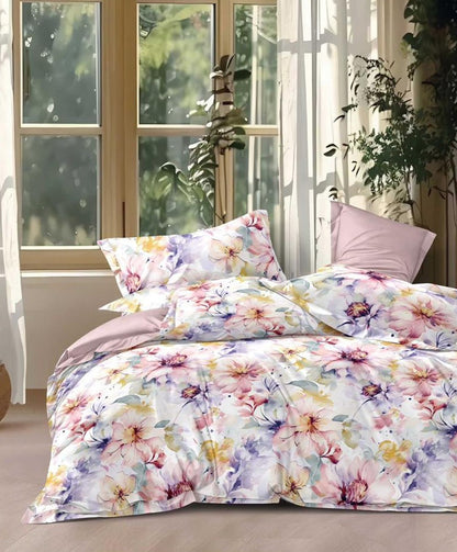 Furnishia Premium Polycotton Winter Festive Blossom Double Bedsheet