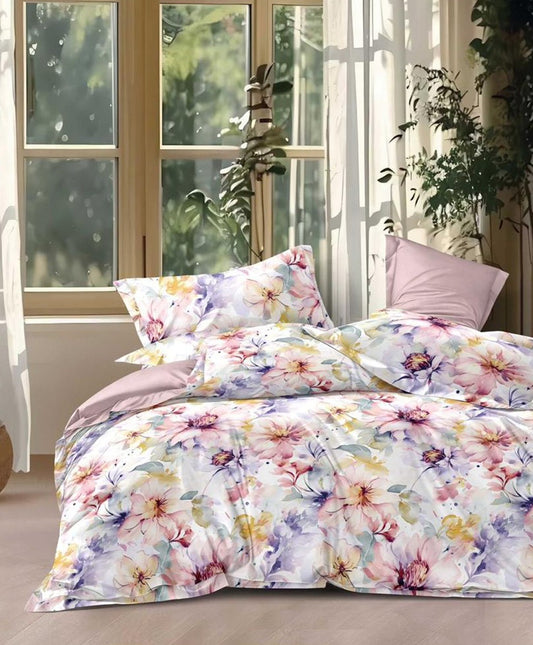 Furnishia Premium Polycotton Winter Festive Blossom Double Bedsheet