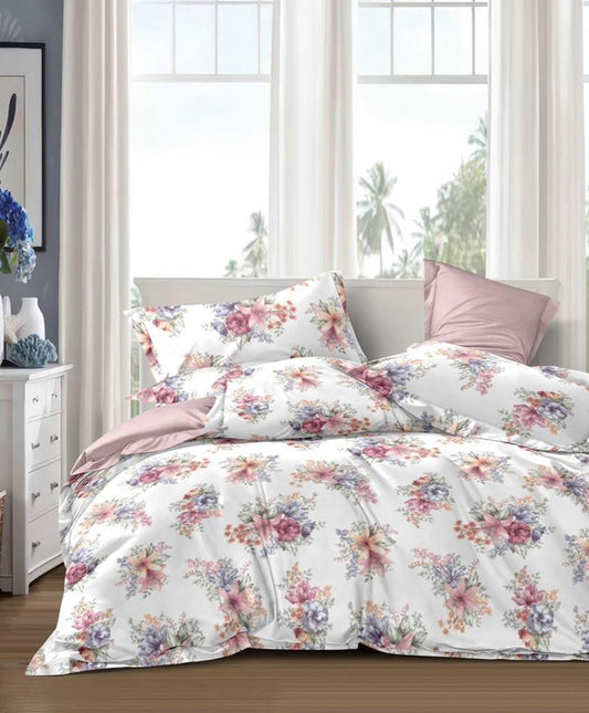 Furnishia Premium Polycotton Floral Dream Double Bedsheet