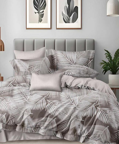 Furnishia Premium Polycotton Serene Palms Double Bedsheet