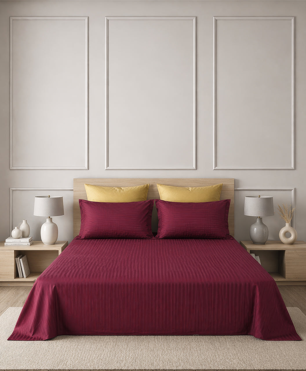 Furnishia Royal Merlot Stripe
