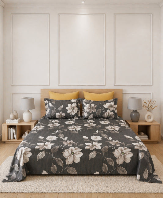 Furnishia Charcoal Floral Bloom