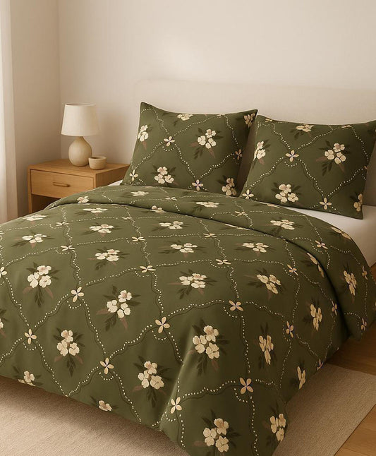 Furnishia Floral Tales Olive Green Meadow