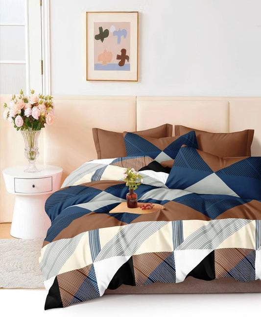 Furnishia Summer Cool Cotton Blue-Brown Dusk