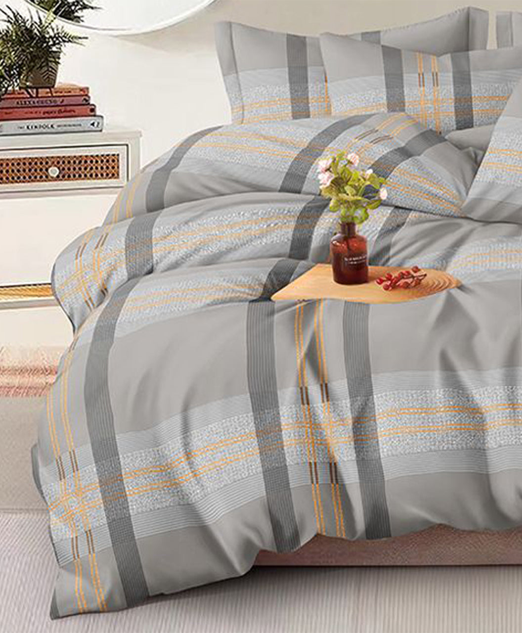 Furnishia Festive Bloom Silver Whisper