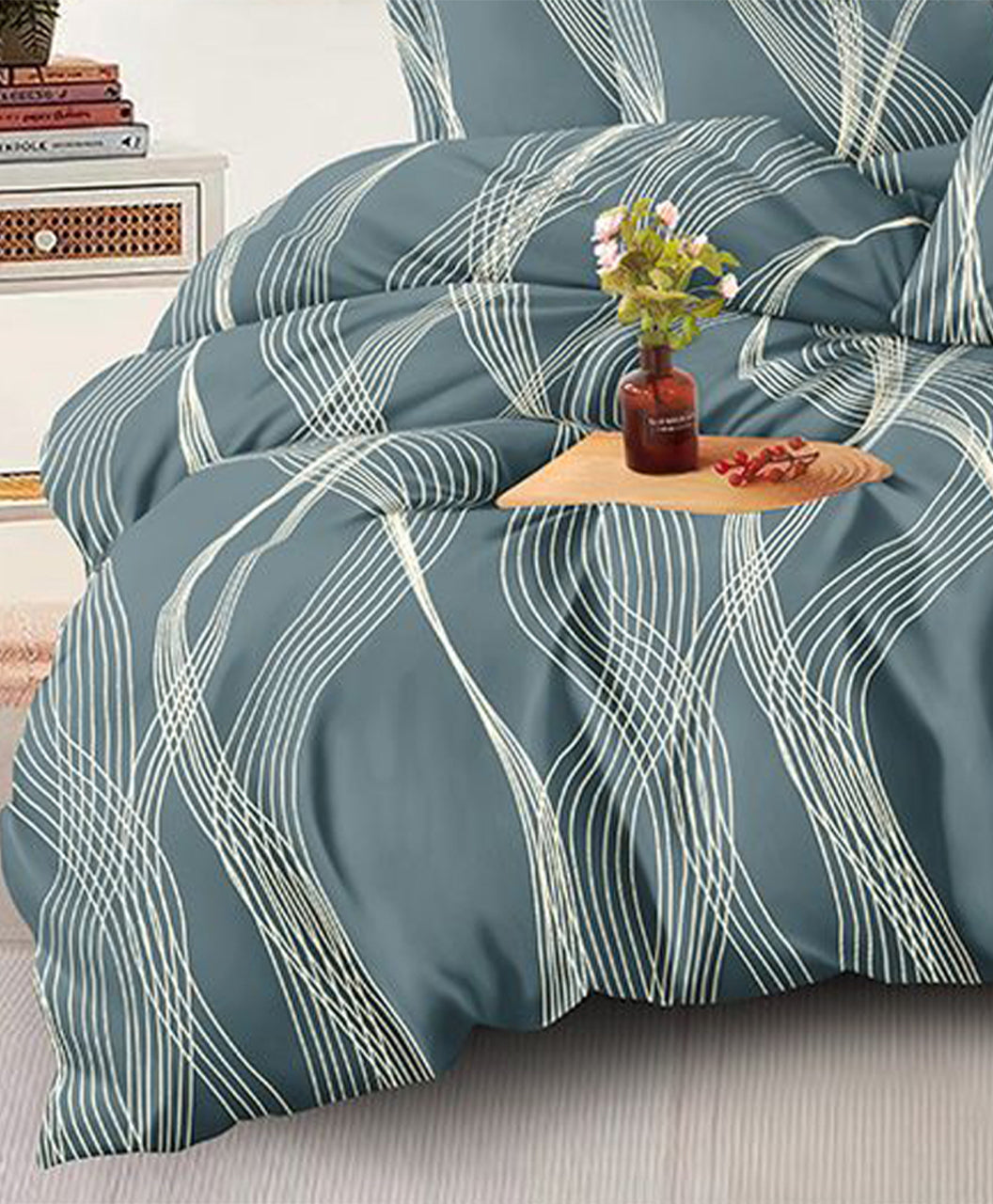 Furnishia Festive Bloom Teal Mirage