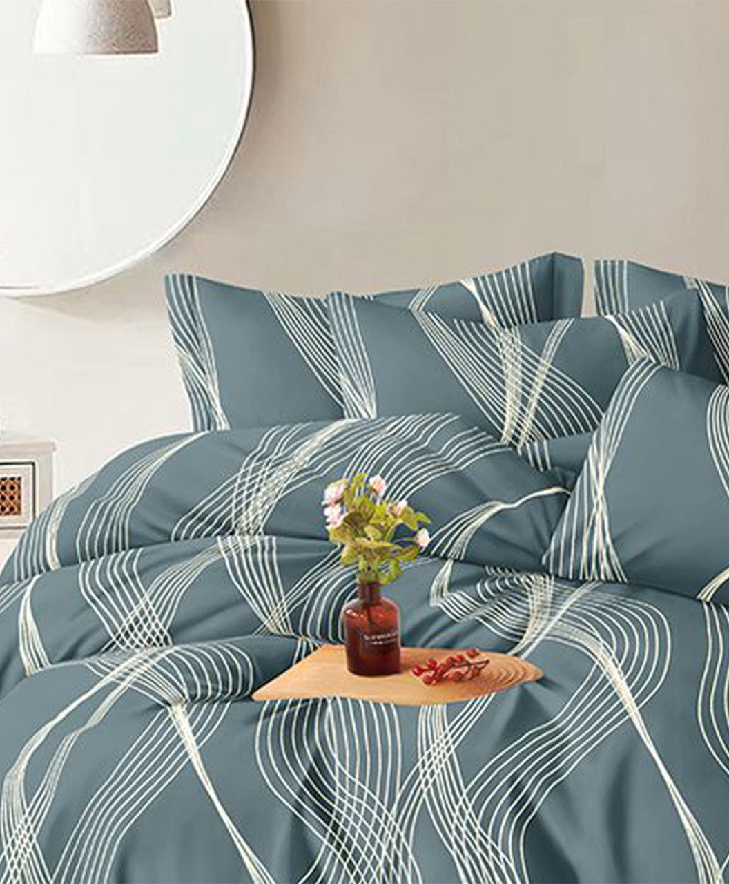 Furnishia Festive Bloom Teal Mirage