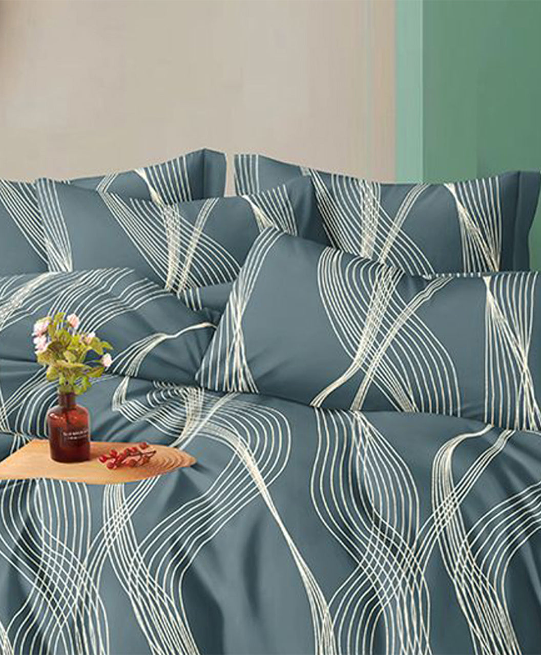 Furnishia Festive Bloom Teal Mirage